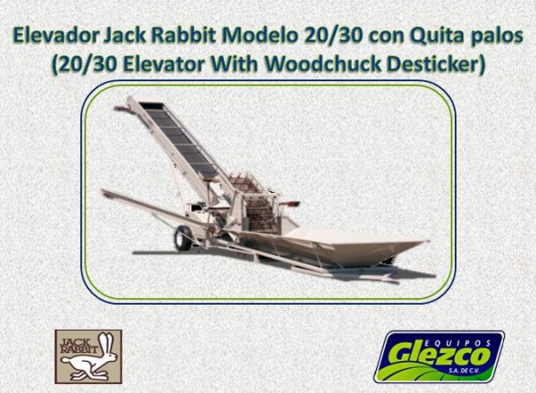 Elevador-Jack-Rabbit-Modelo-20-30-con-Quita-palos-20-30-Elevator-With-Woodchuk-Desticker-600x440